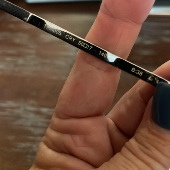 Ted Baker TFM008 Cry 56-17-140 Crystal silver clear full rim eyeglasses w/case - Picture 7 of 16